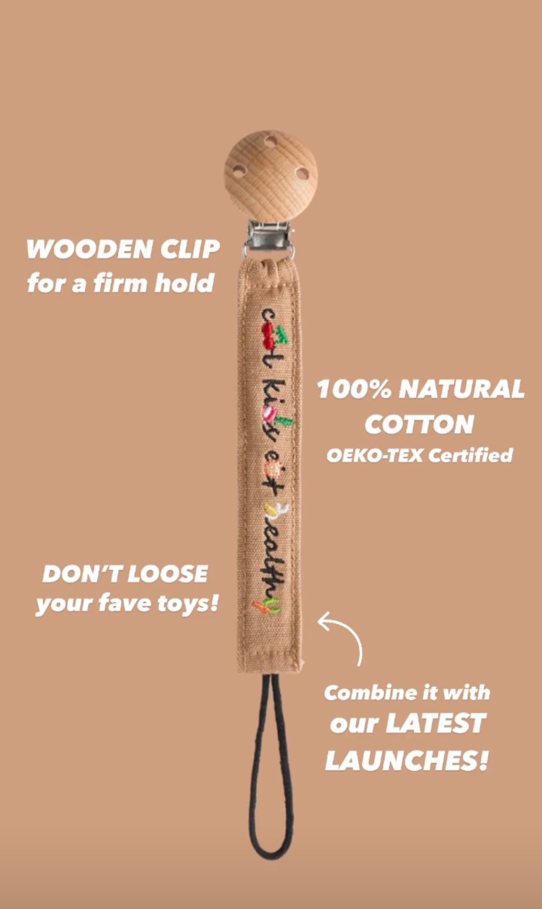 Portaciuccio in cotone naturale - Oli & Carol - immagine 3