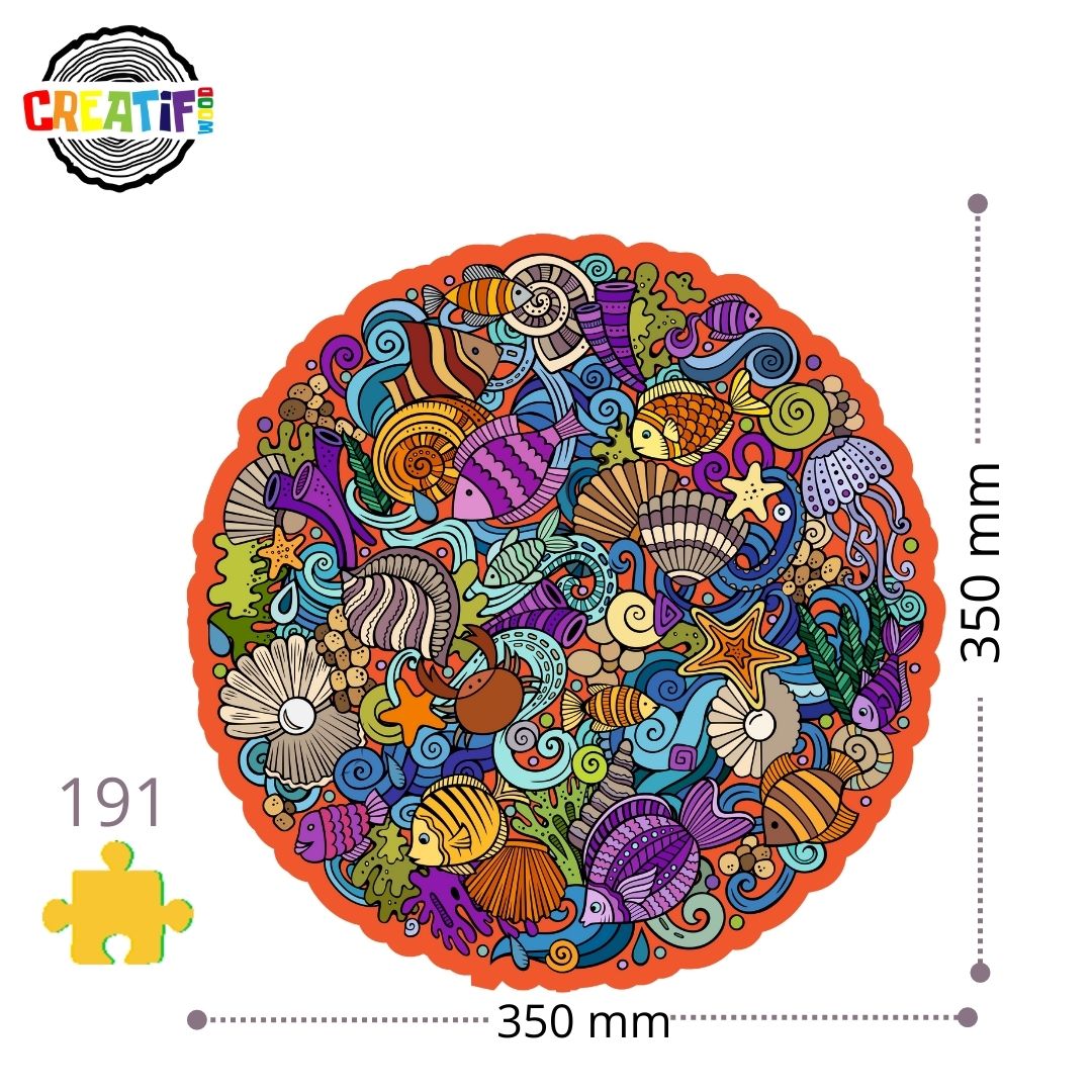 Puzzle in legno - Creatif Wood - Pianeta Marina (191pz.) - immagine 3