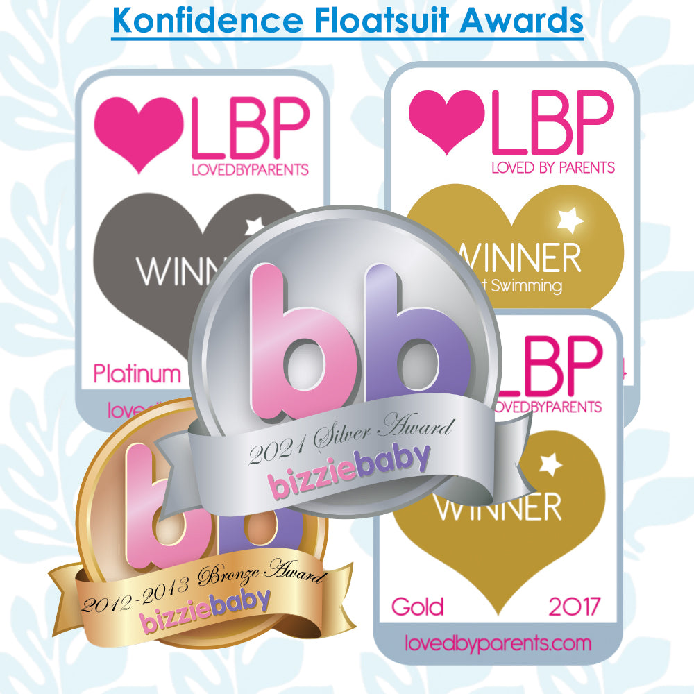 Costume da bagno con galleggiante integrato - Navy Breton Stripe - Konfidence - immagine 6