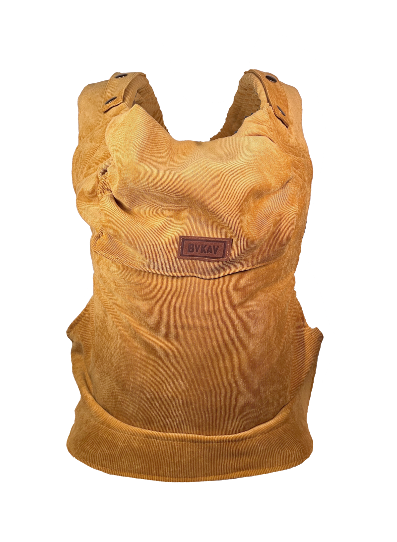 Marsupio By Kay x Teske • Click Carrier Classic • Ribbed Velvet Zeki Giallo (8-24 mesi)