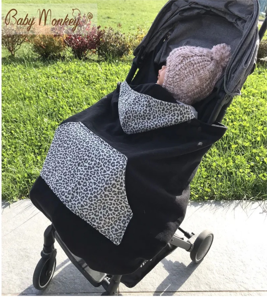 Cover Babywearing invernale - BabyMonkey - Nero/Savannah - immagine 4