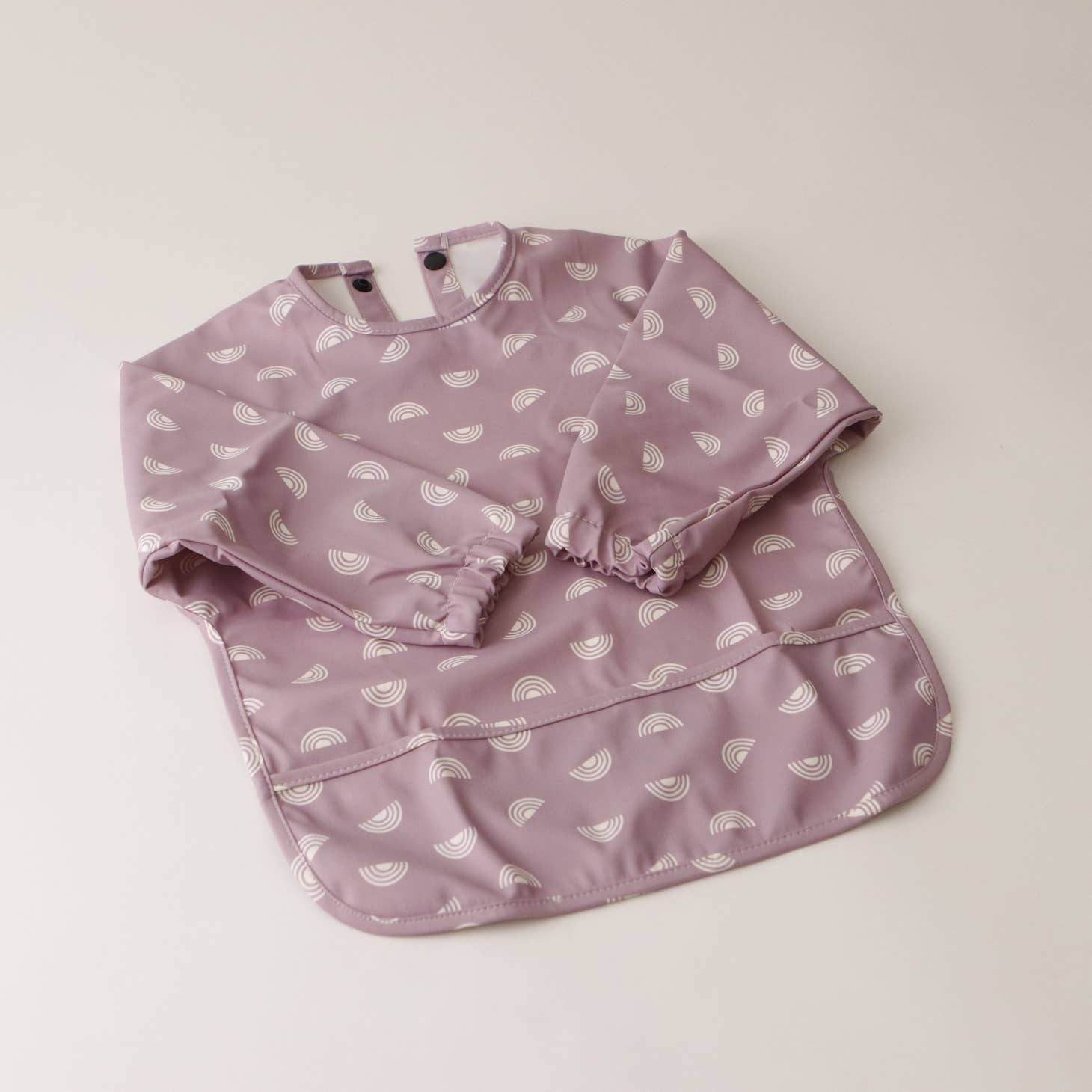 Grembiule-bavaglino impermeabile a maniche lunghe - MyChupi - Mauve Rainbow - immagine 5