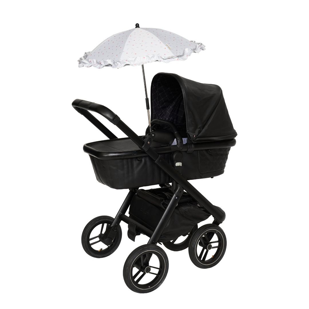 Ombrellino da sole - Bellasol - bianco fiorellini rossi - immagine 2