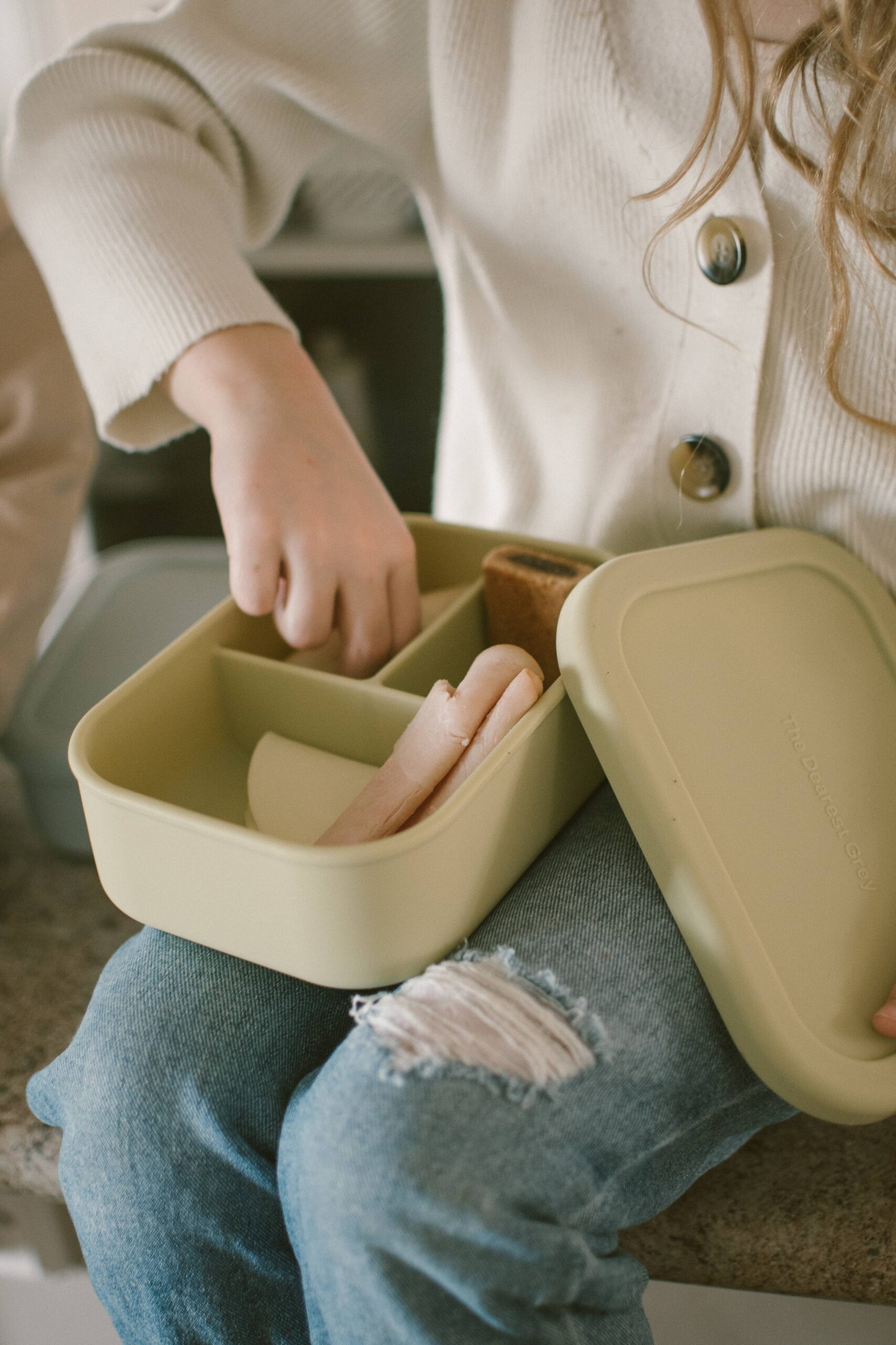 Scatola Bento in silicone - The Dearest Grey - Mellow Yellow - immagine 5