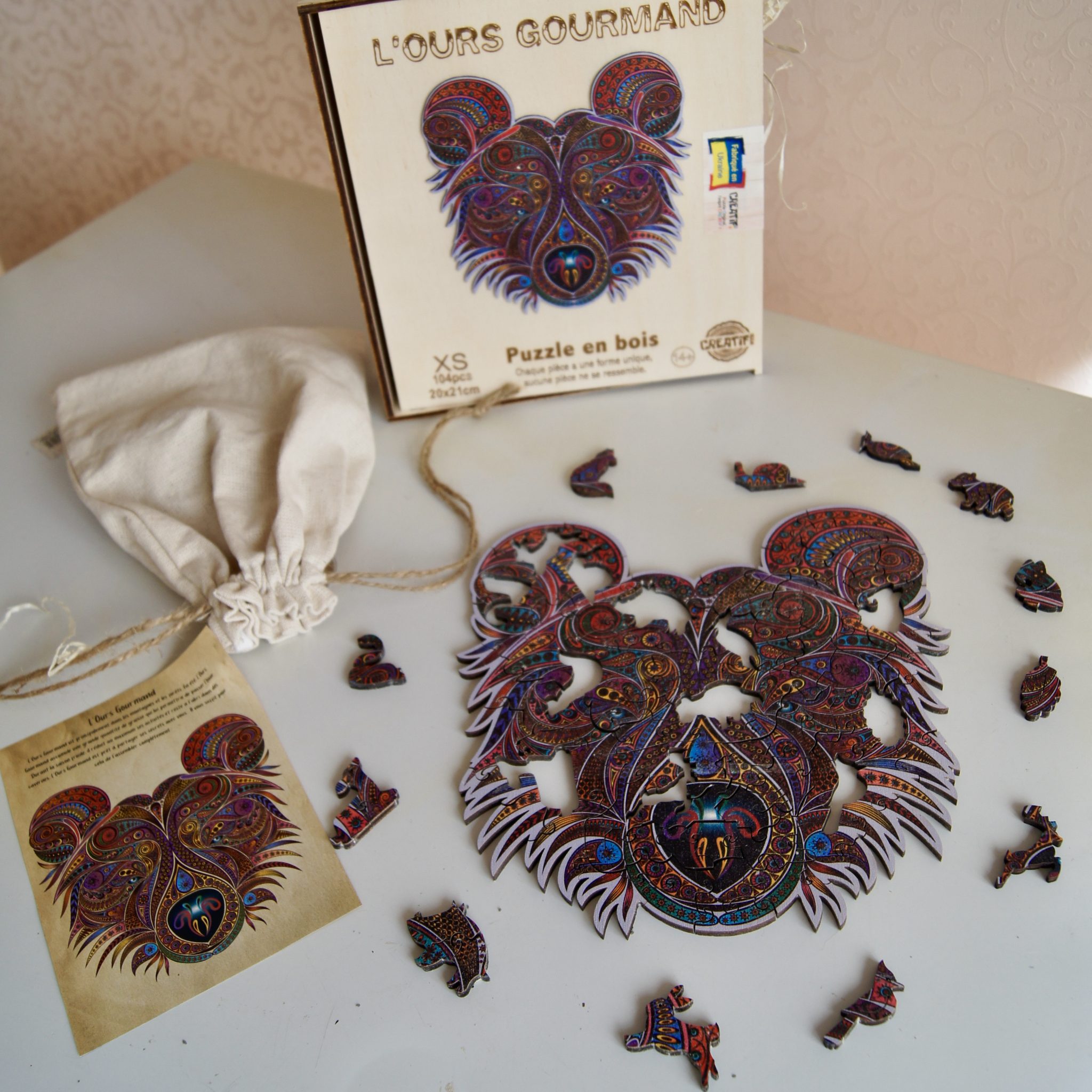 Puzzle in legno - Creatif Wood - Orso Goloso (104pz.) - immagine 8