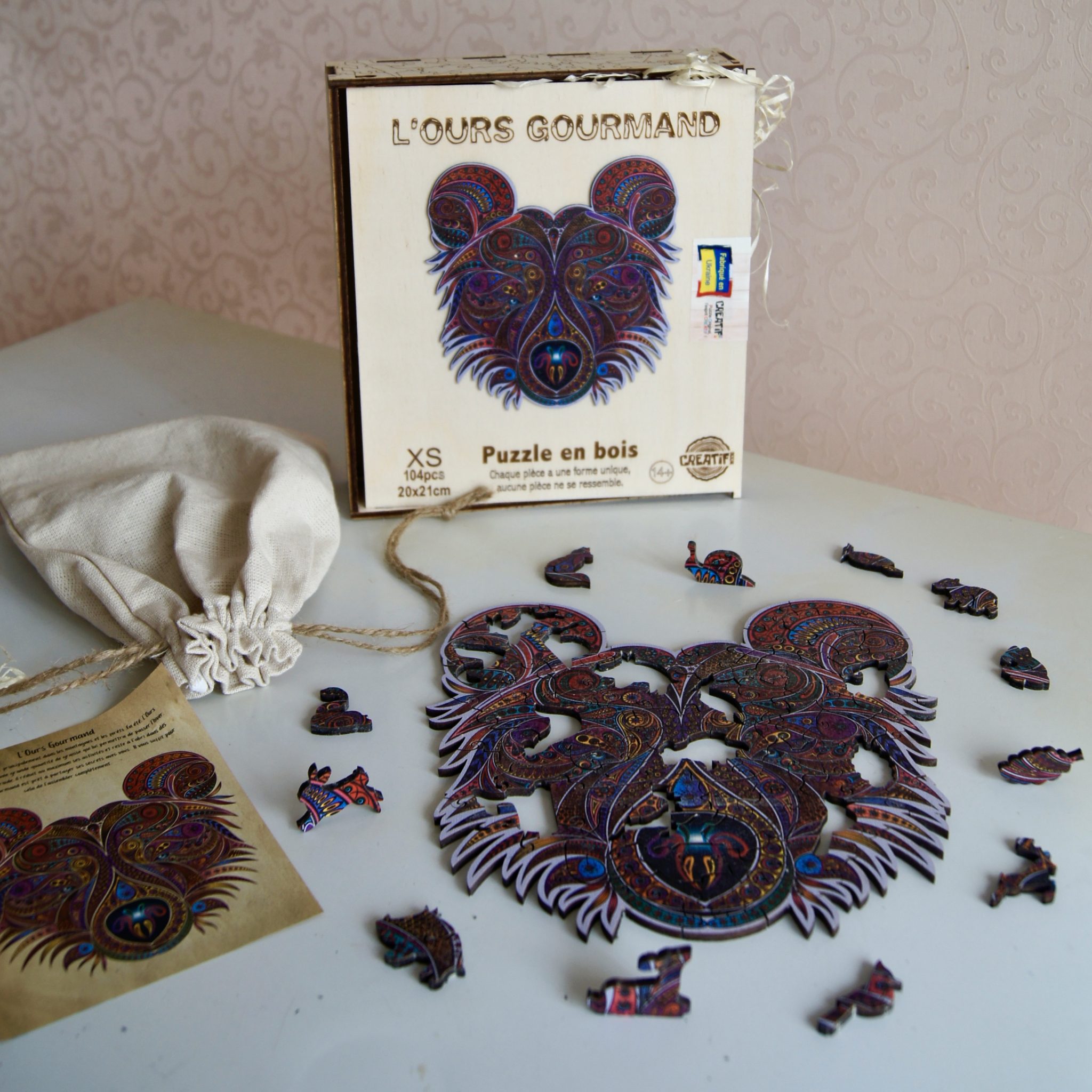 Puzzle in legno - Creatif Wood - Orso Goloso (104pz.) - immagine 12