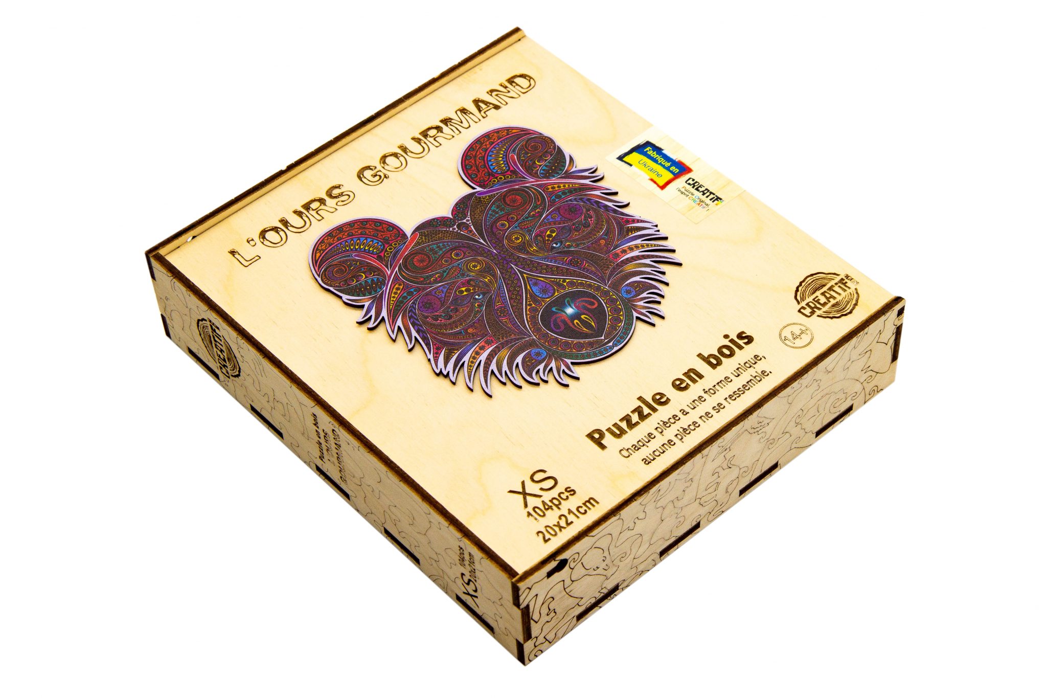 Puzzle in legno - Creatif Wood - Orso Goloso (104pz.) - immagine 6