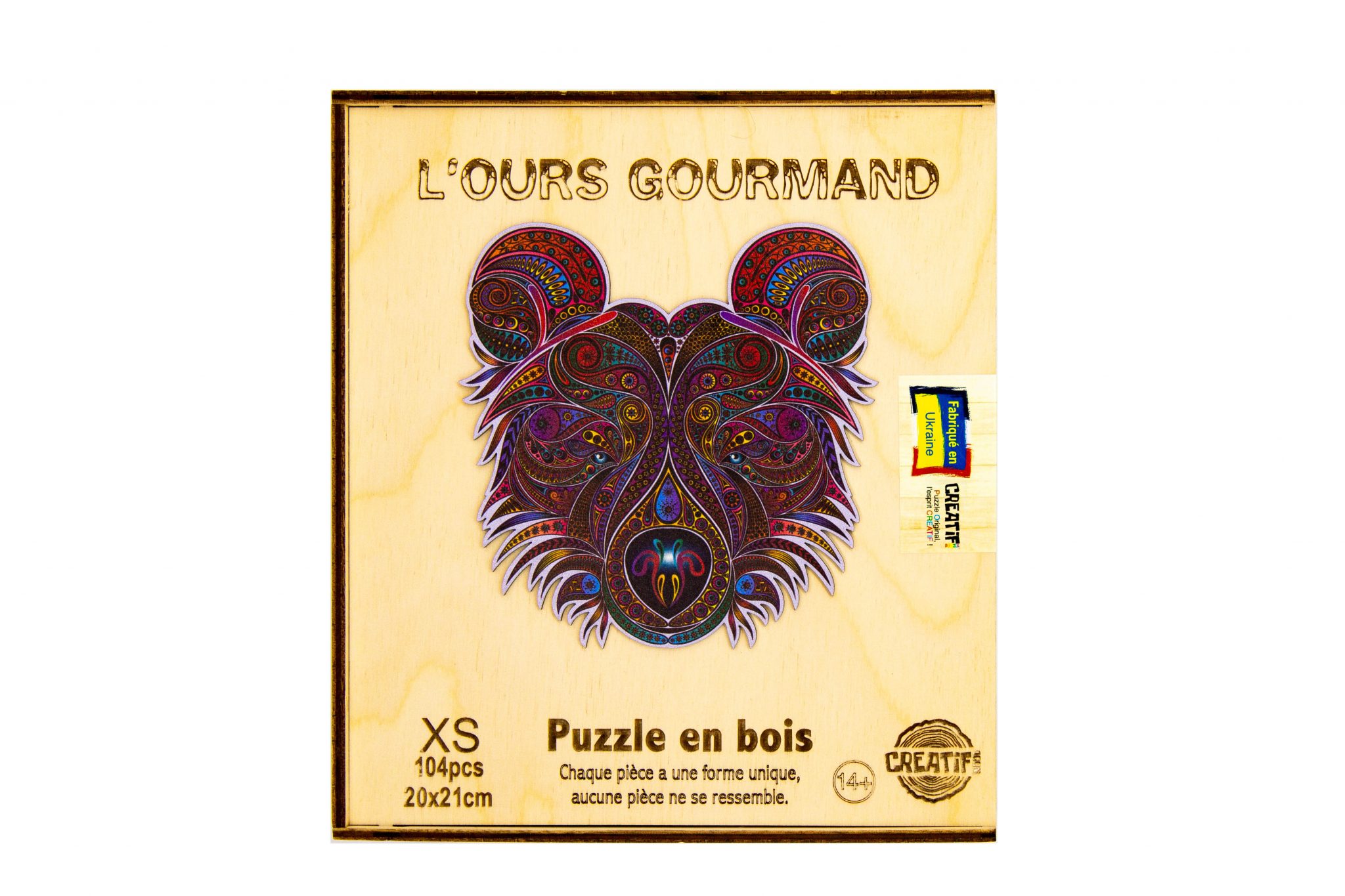 Puzzle in legno - Creatif Wood - Orso Goloso (104pz.) - immagine 5