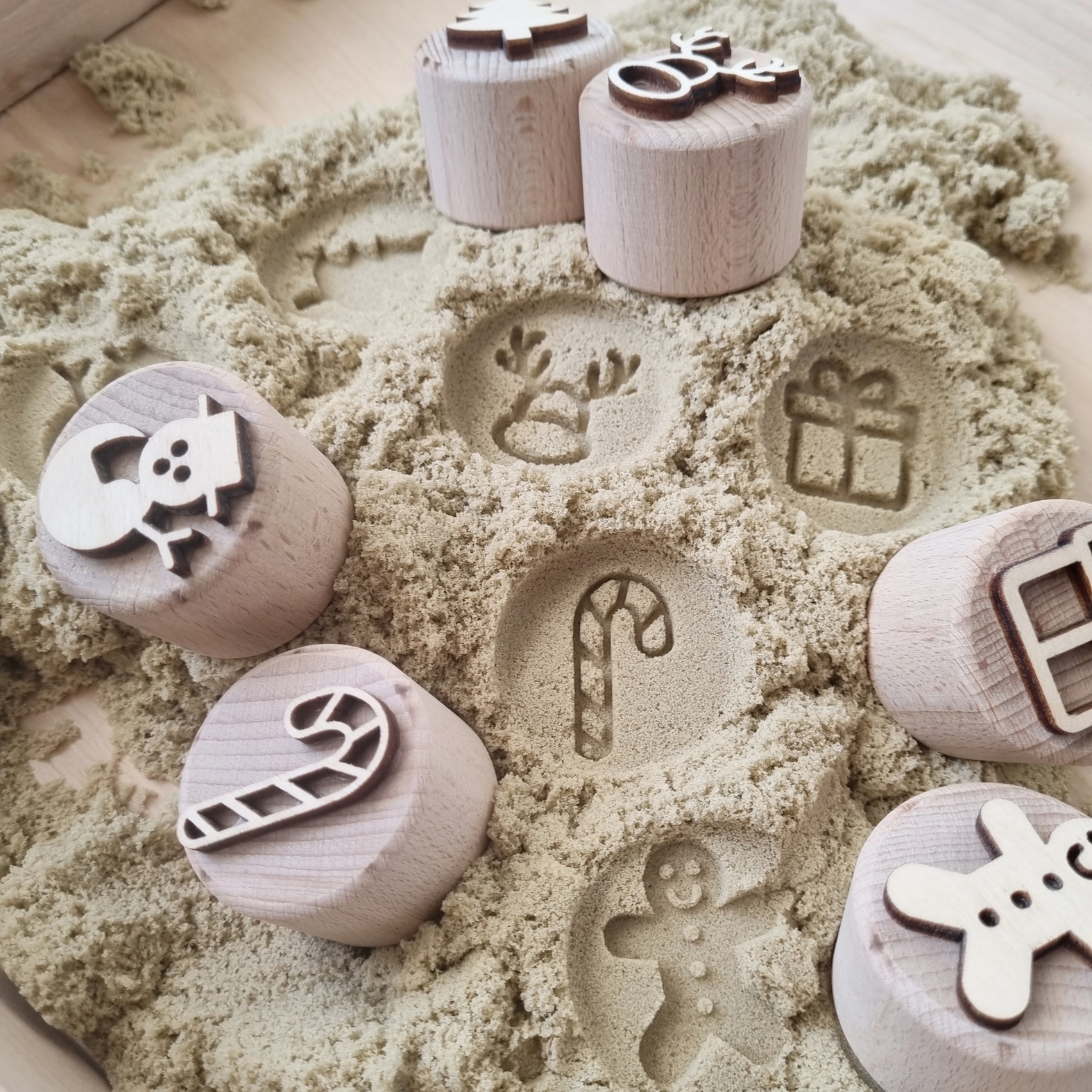 Set di timbri in legno - Kiddi - Natale - immagine 3