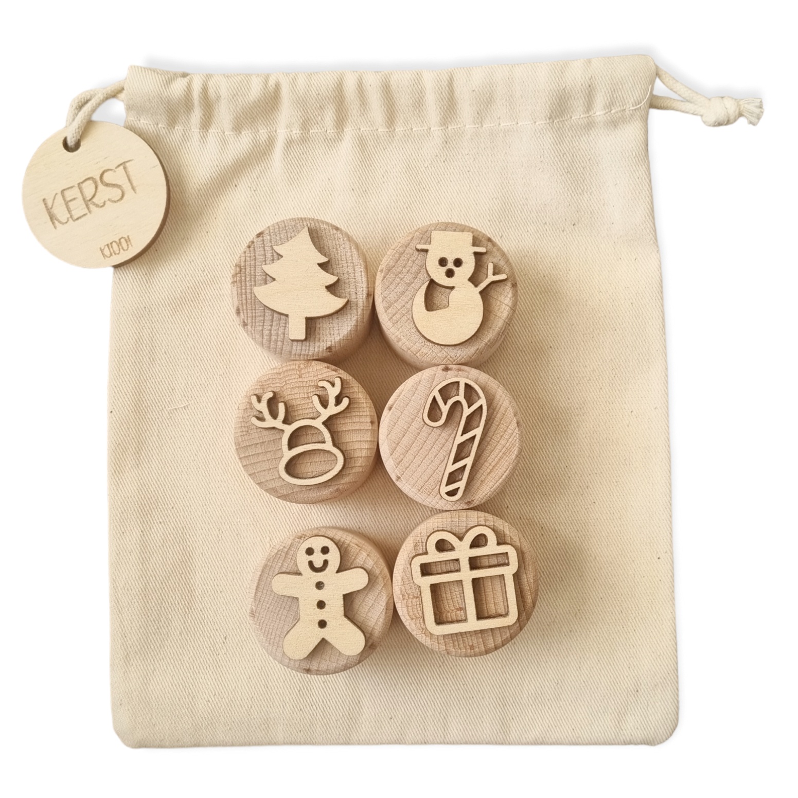 Set di timbri in legno - Kiddi - Natale