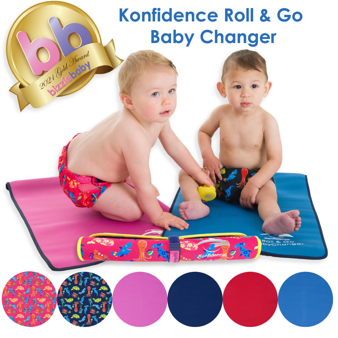 Materassino fasciatoio Roll & Go - Konfidence - Seafriends Pink - immagine 2