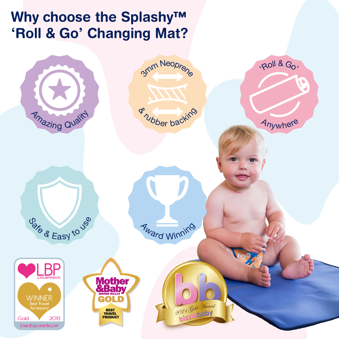 Materassino fasciatoio Roll & Go - Konfidence - Seafriends Pink - immagine 4