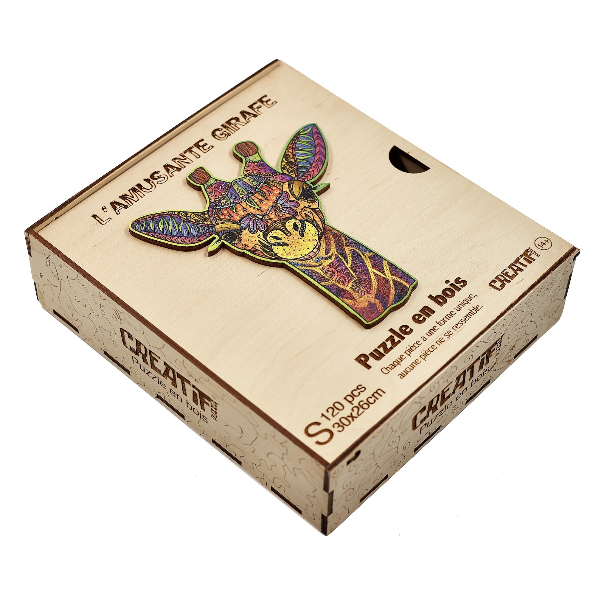 Puzzle in legno - Creatif Wood - Giraffa Divertente (120pz.) - immagine 5