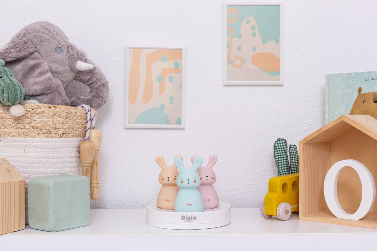 Percorso luminoso – 3 luci notturne - Olala Boutique - 3 conigli colorati - immagine 4