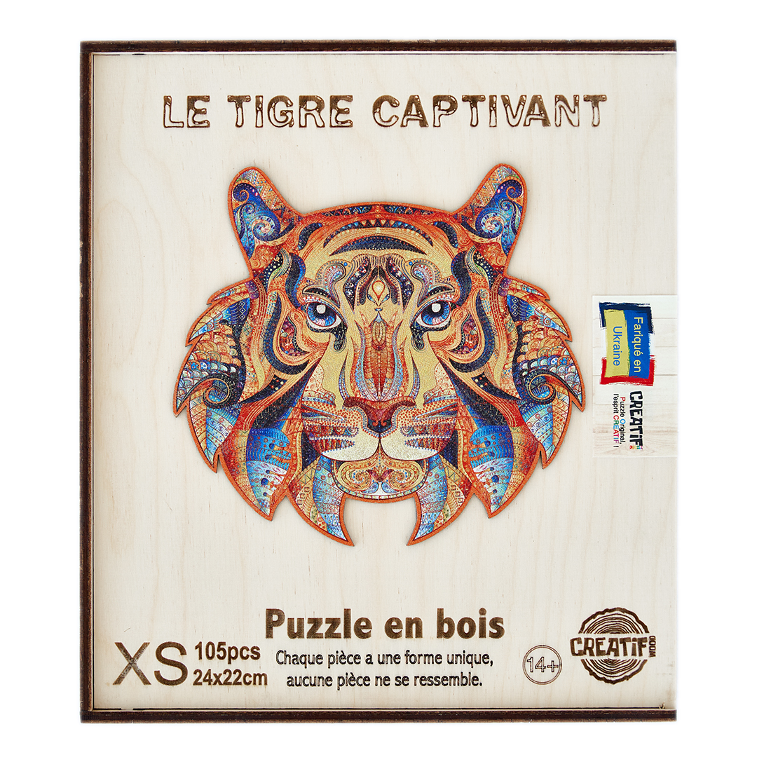 Puzzle in legno - Creatif Wood - Tigre Accattivante (105pz.) - immagine 6