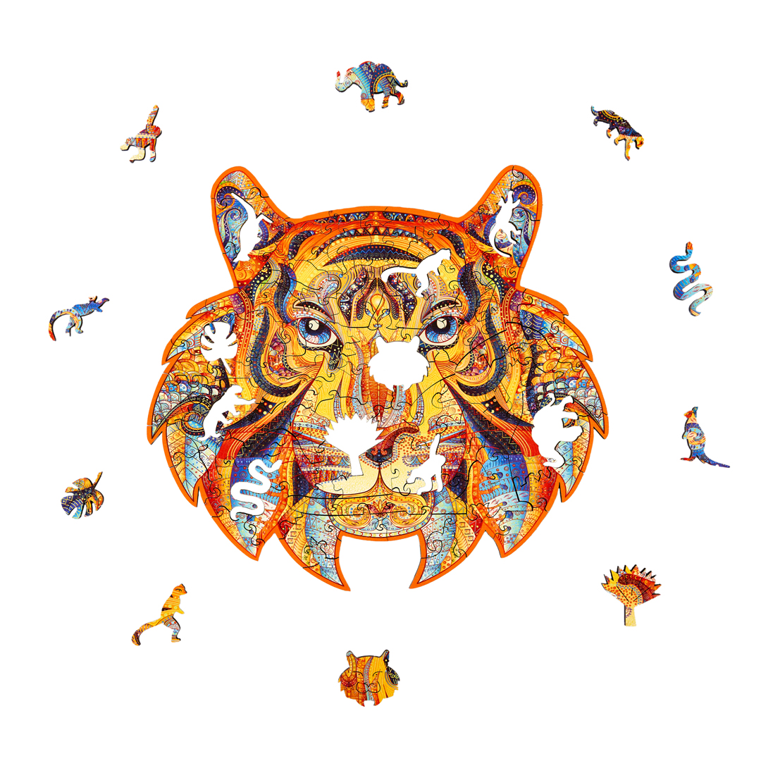 Puzzle in legno - Creatif Wood - Tigre Accattivante (105pz.) - immagine 2