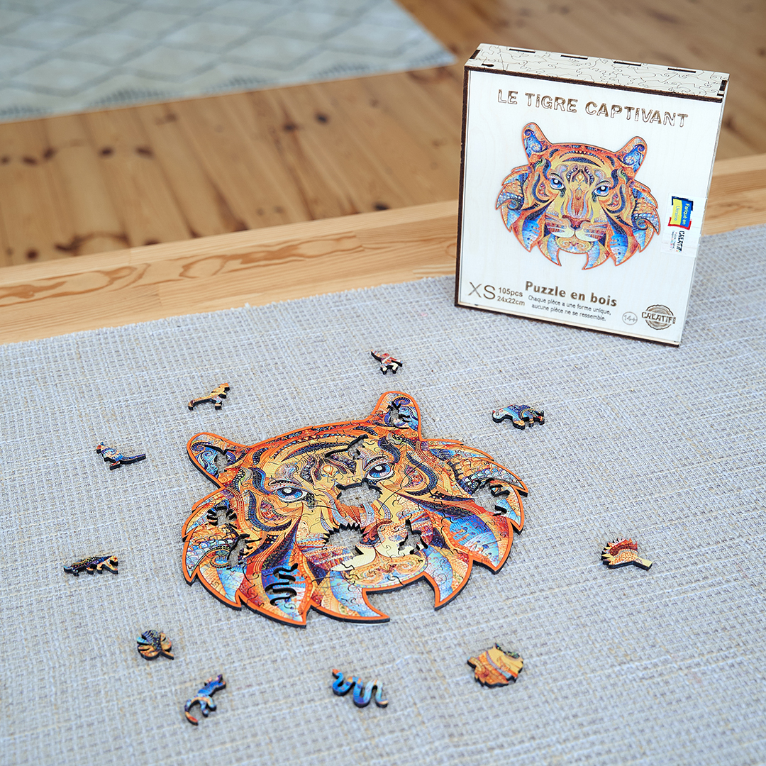 Puzzle in legno - Creatif Wood - Tigre Accattivante (105pz.) - immagine 11