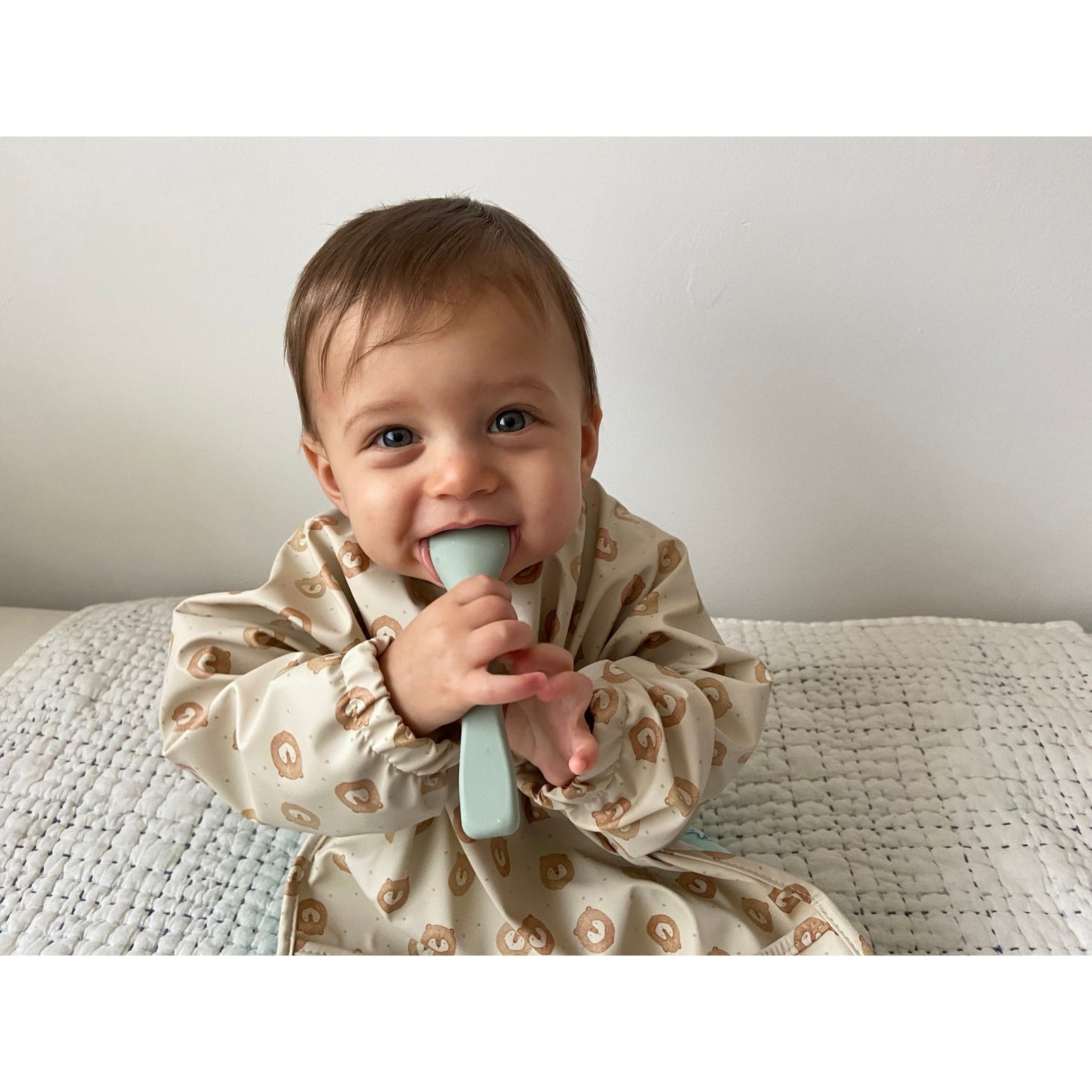 Grembiule-bavaglino impermeabile a maniche lunghe - MyChupi - Mauve Rainbow - immagine 3