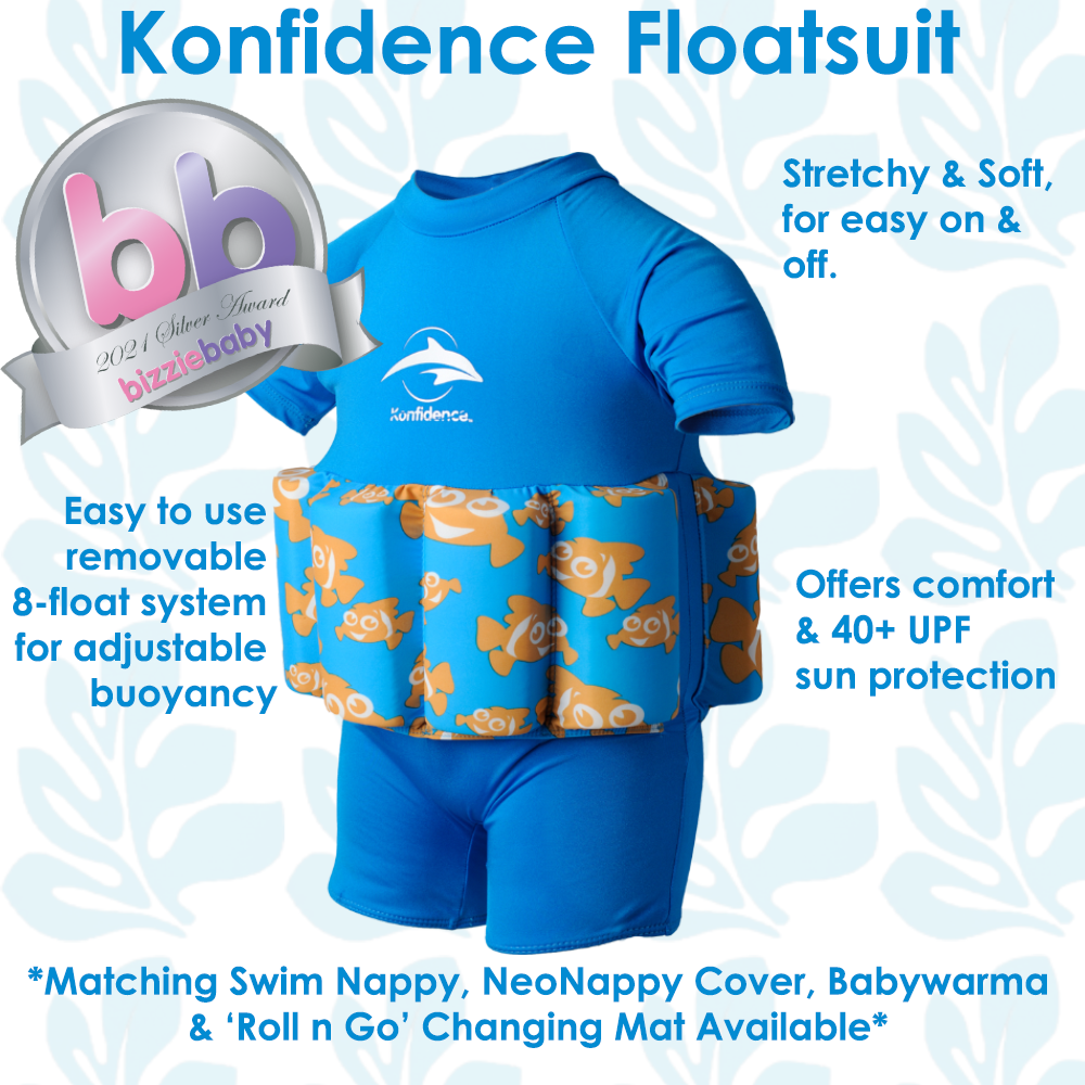 Costume da bagno con galleggiante integrato - Navy Breton Stripe - Konfidence - immagine 5