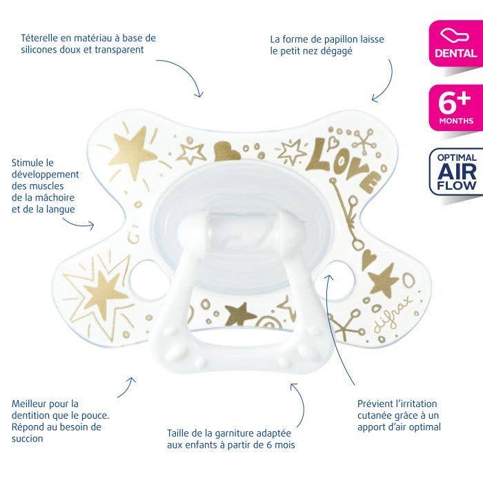 Ciuccio dental special edition Gold - (6+ mesi) - Difrax - immagine 2