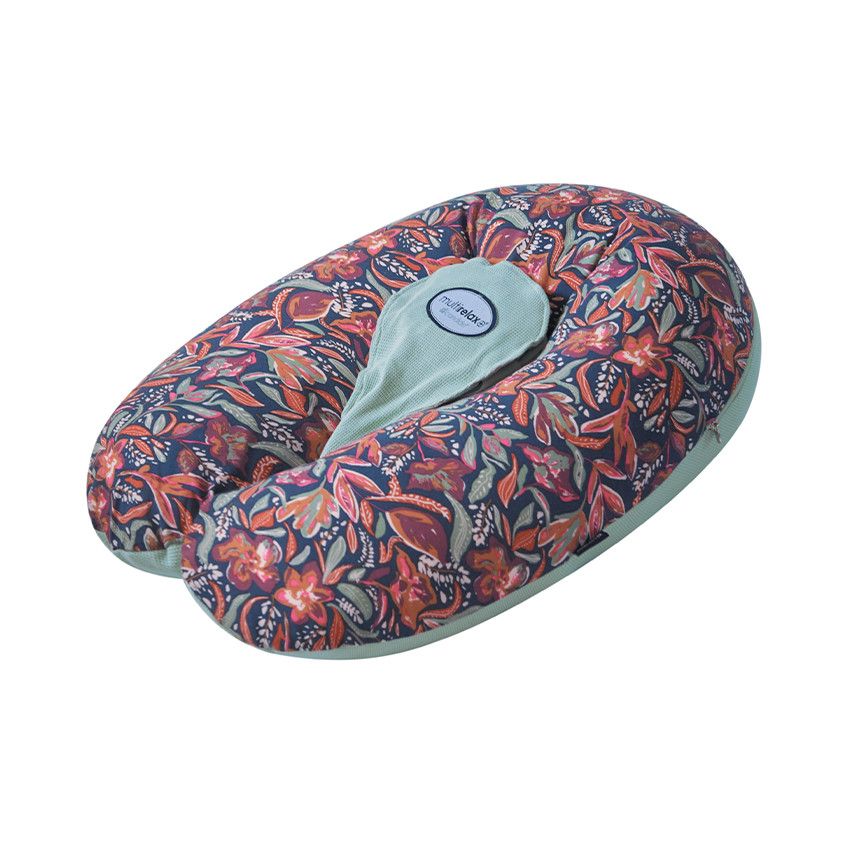 Cuscino multifunzionale per la gravidanza 3 in 1 - Candide - Verde floreale