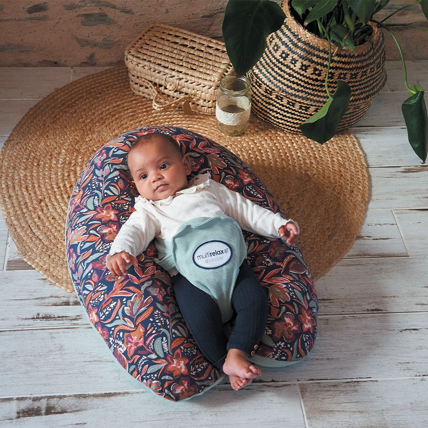 Cuscino multifunzionale per la gravidanza 3 in 1 - Candide - Verde floreale - immagine 2