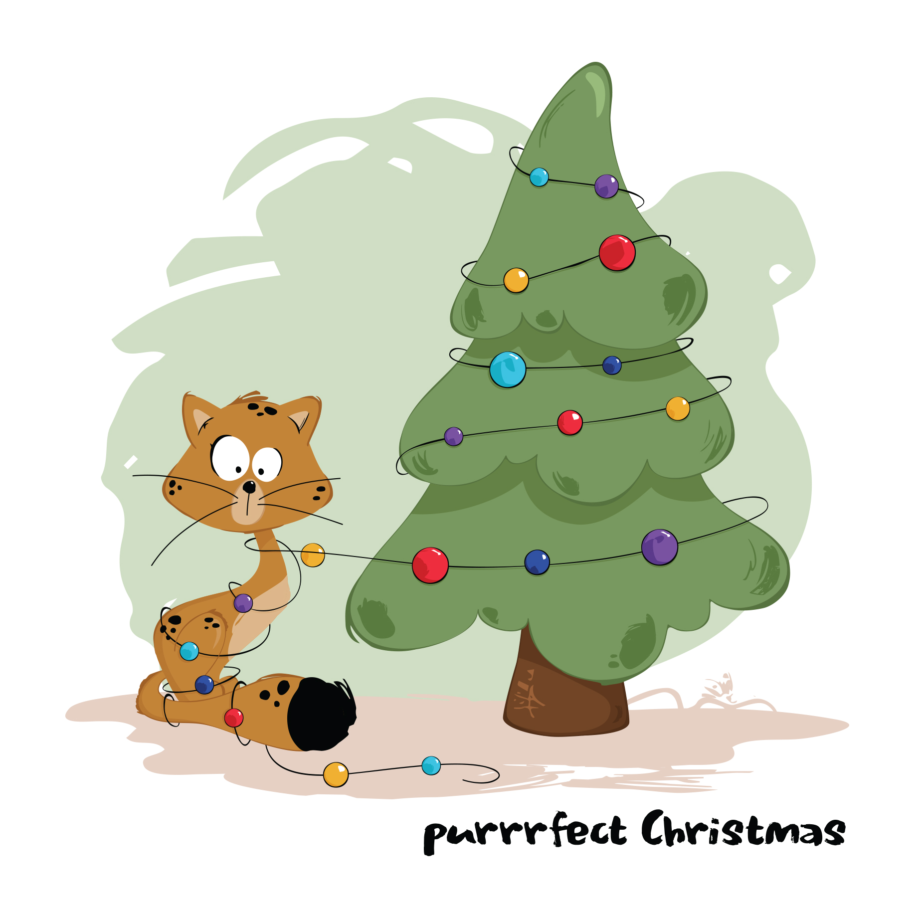 Biglietto di auguri - Purrrfect Christmas