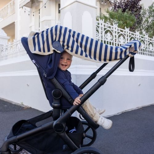 Cloby - Coperta multifunzionale protezione solare UPF 50÷ - Navy Stripe - immagine 2