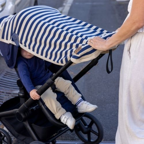 Cloby - Coperta multifunzionale protezione solare UPF 50÷ - Navy Stripe - immagine 3