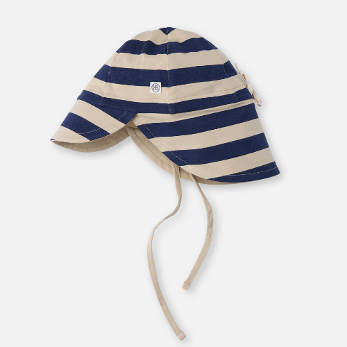 Cloby - Cappello da sole reversibile - Navy Stripes - UPF50+ (0-36 mesi) - immagine 2