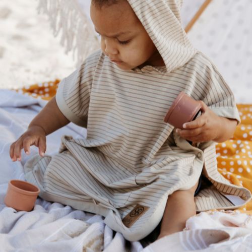 Cloby - UV Poncho UPF 50÷ - Sandy Beach / Peanut Brown - immagine 2