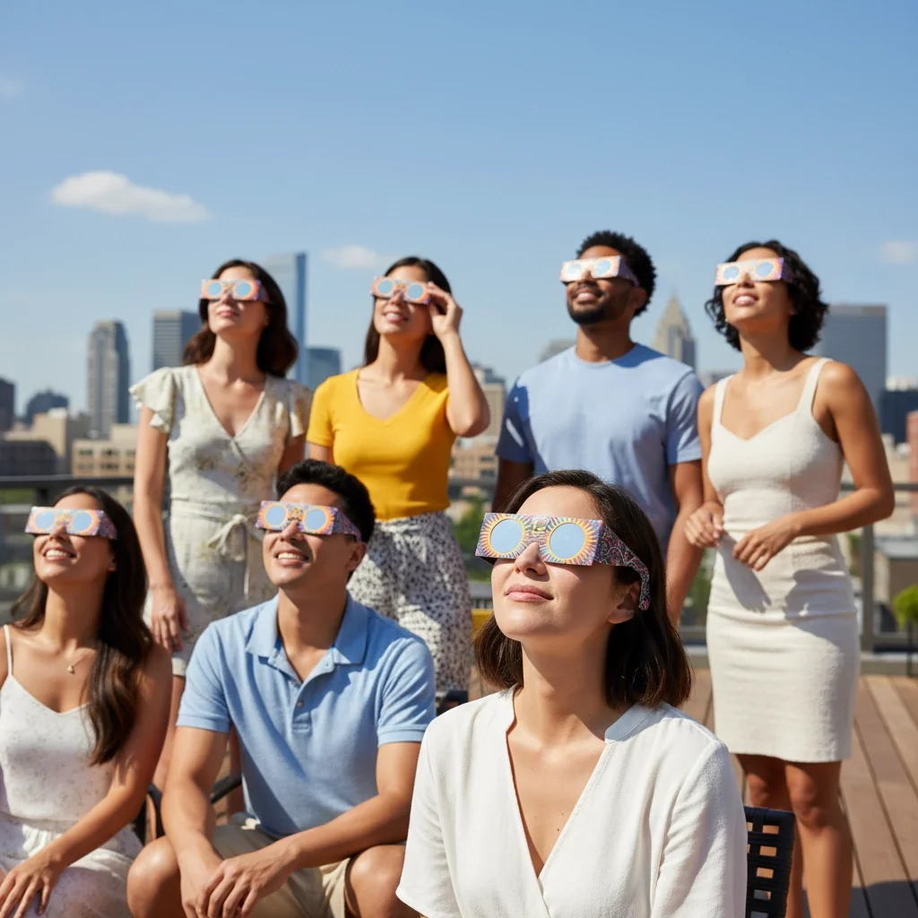 Absolute Eclipse - Occhialini per eclissi solare - protezione certificata per gli occhi - immagine 6